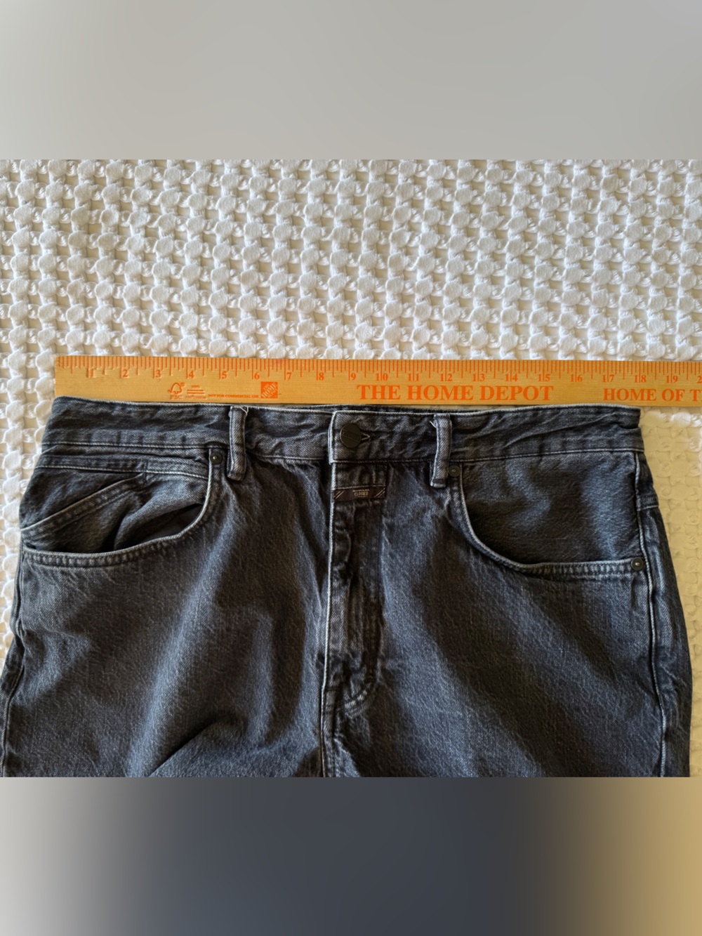 Closed Men’s 36 Black Wash Tapered Jeans Made in Italy - Picture 6 of 9